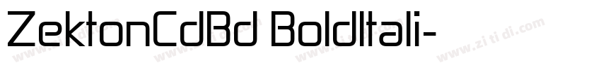 ZektonCdBd BoldItali字体转换